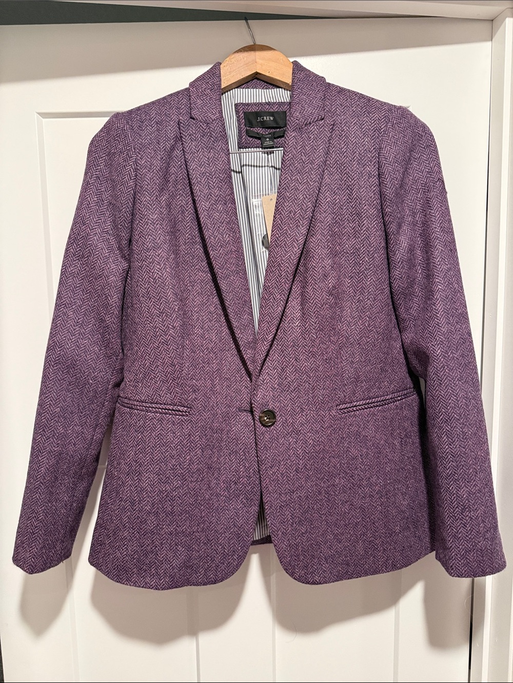 J.Crew | Parke Blazer Purple Herringbone
